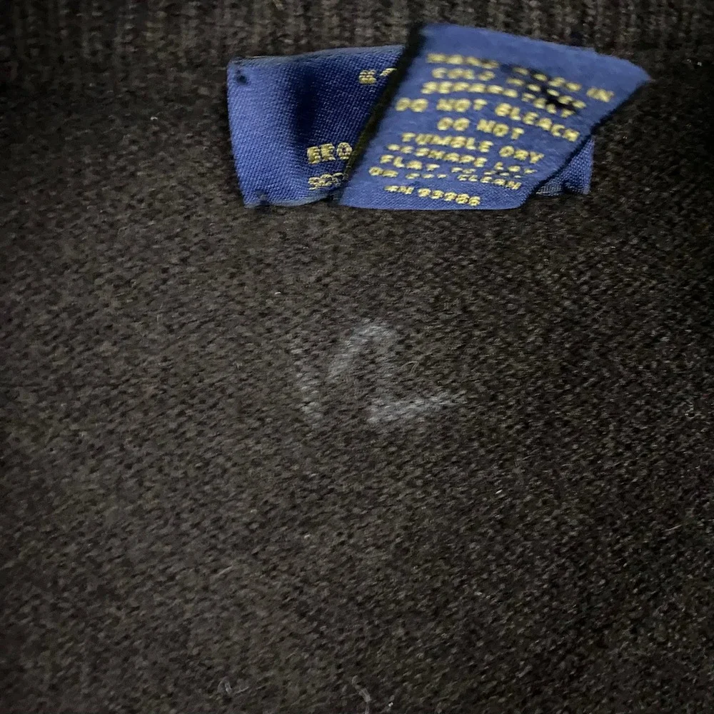 Brooks‎ Brothers 346 Mens XL Scottish Lambswool Argyle Quarter Zip Sweater Brown